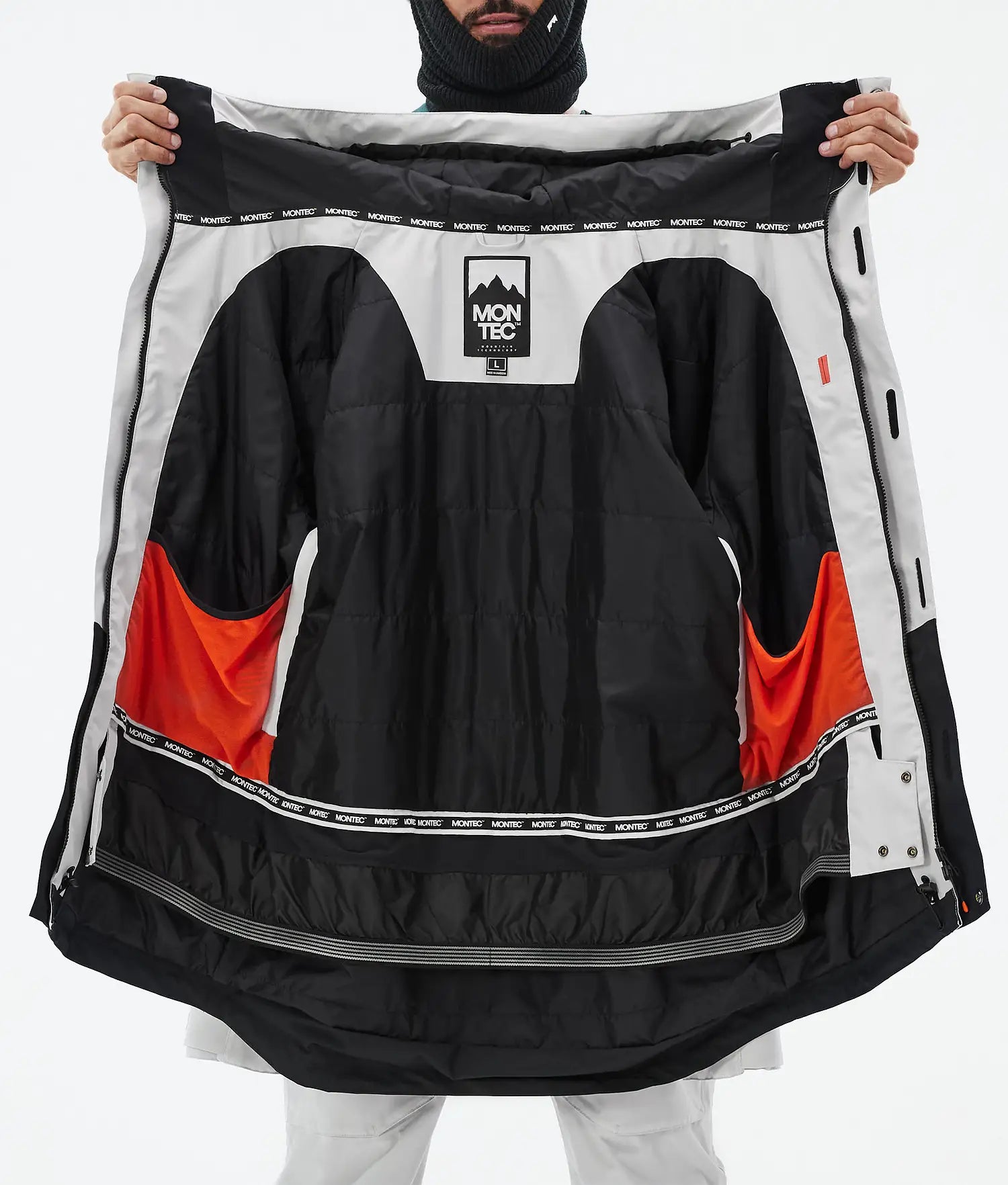 Fawk Ski Jacket Men Light Grey/Black