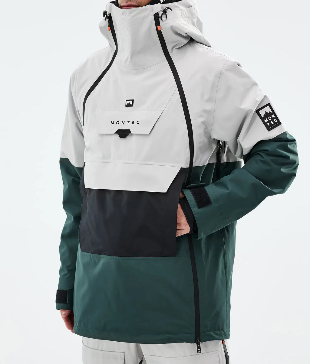 Doom Ski Jacket Men Light Grey/Black/Dark Atlantic