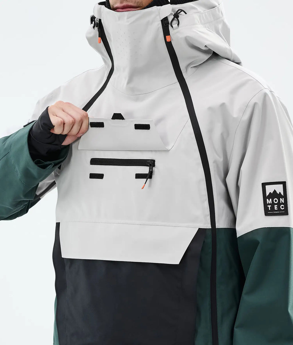Doom Ski Jacket Men Light Grey/Black/Dark Atlantic