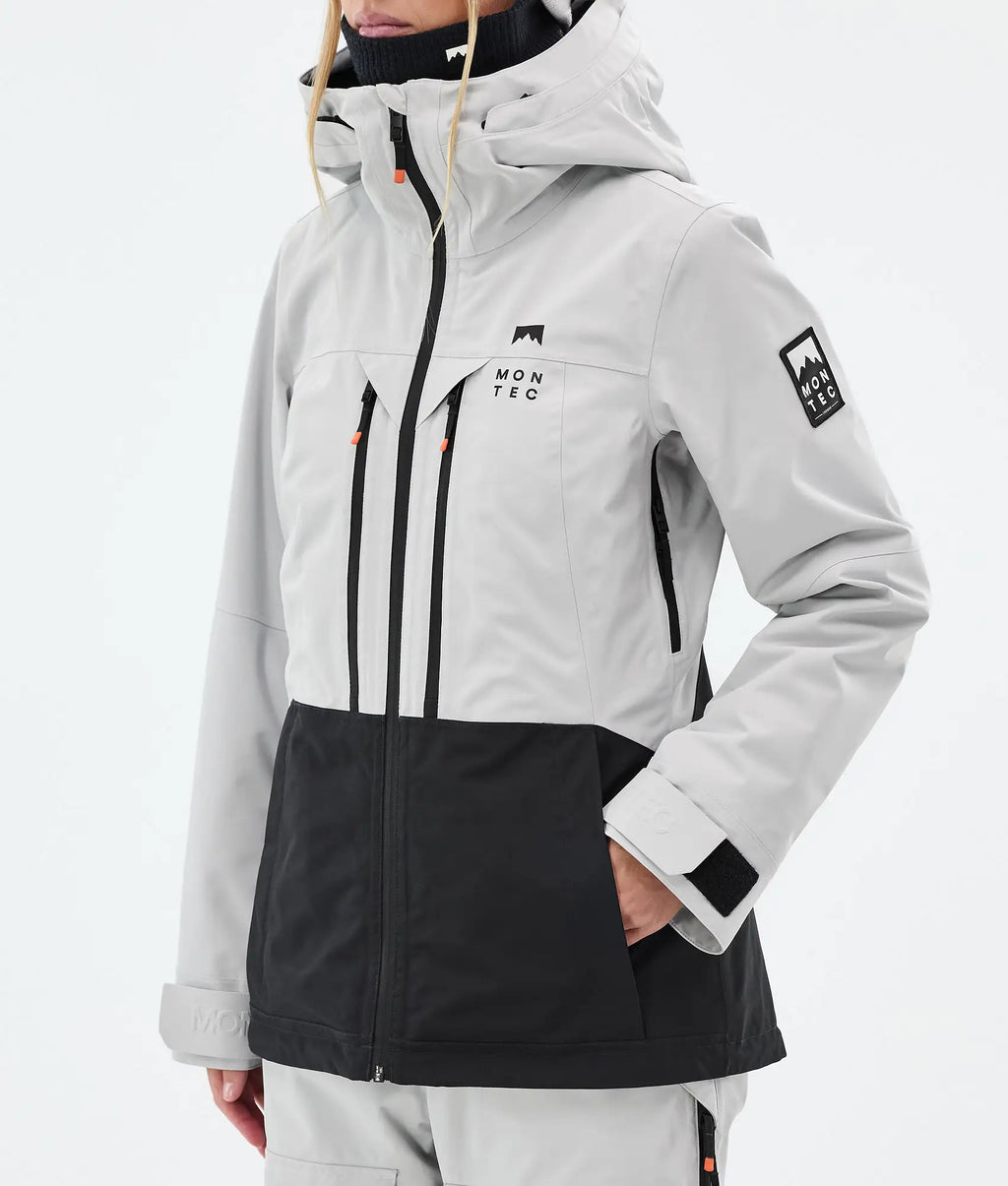 Cloud W Skijacke Damen Light Grey/Black