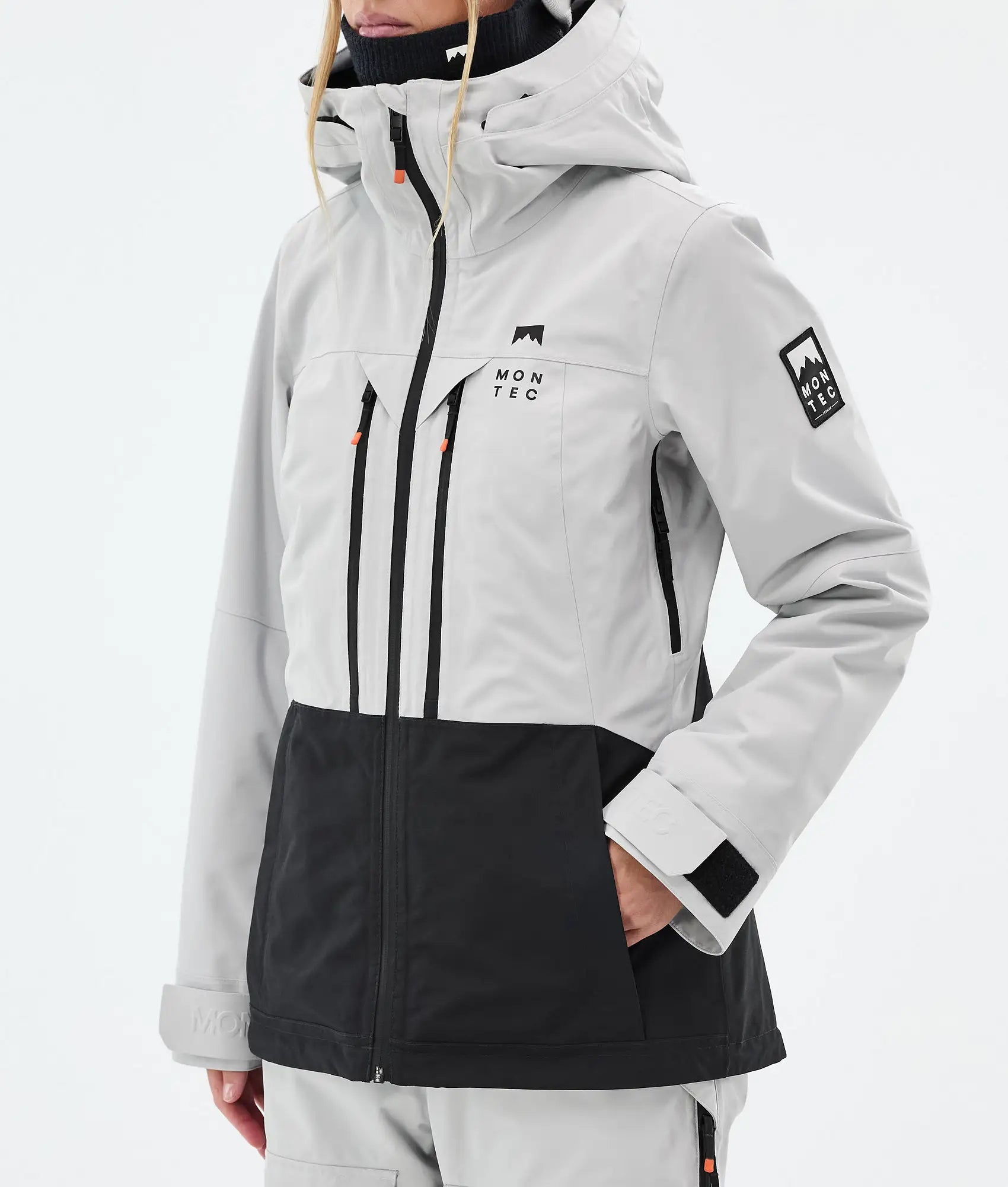 Cloud W Skijacke Damen Light Grey/Black