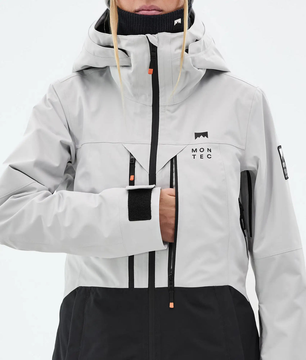 Cloud W Skijacke Damen Light Grey/Black