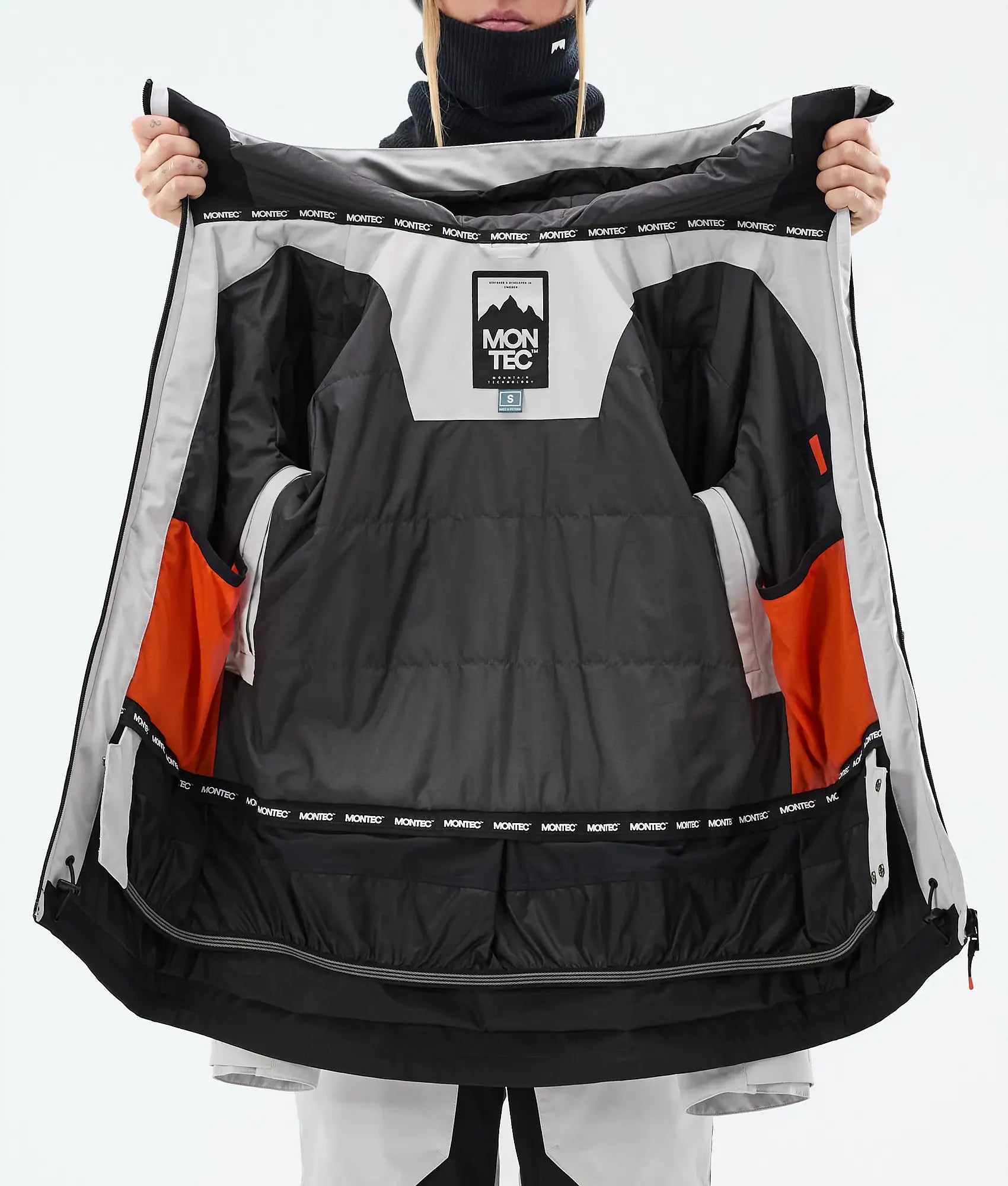 Cloud W Skijacke Damen Light Grey/Black