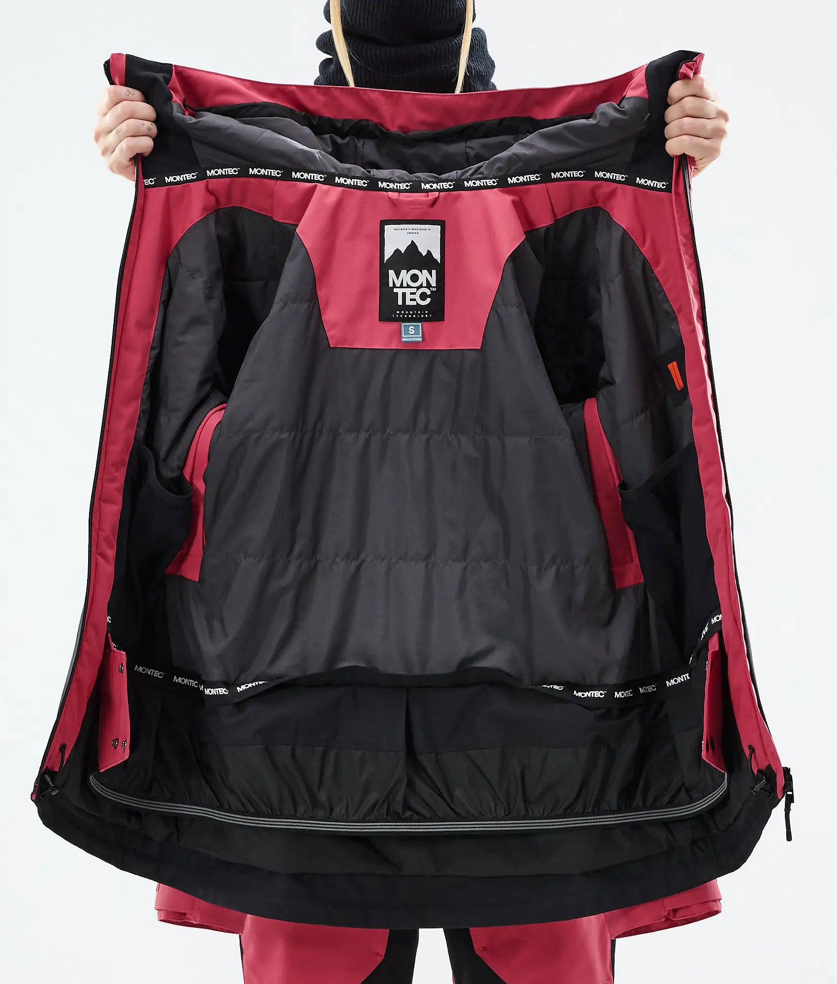 Cloud W Skijacke Damen Light Red/Black