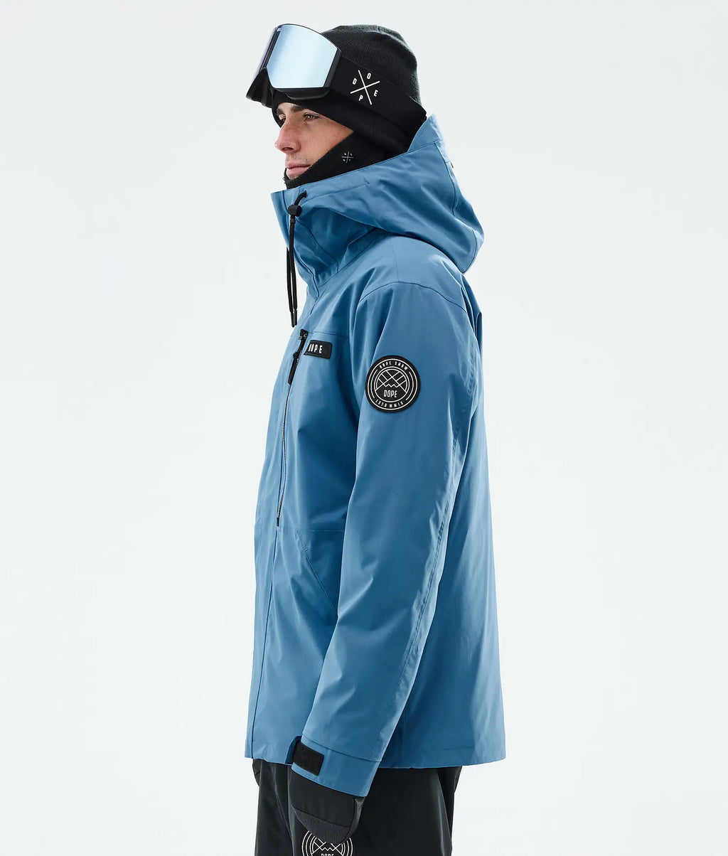 Blizzard Full Zip Snowboard Jacket Men Blue Steel