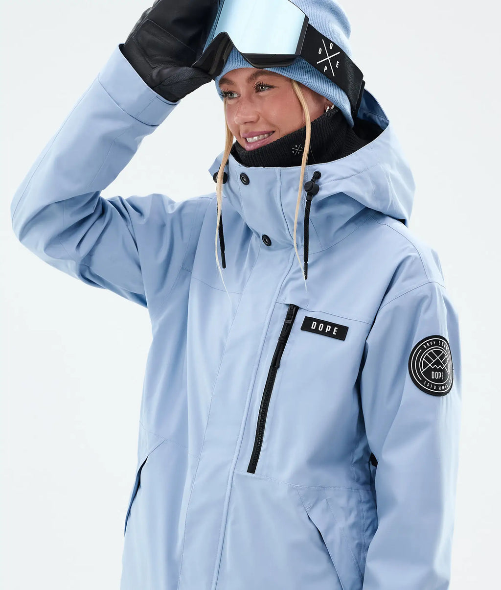 Stardust W Full-Zip - Snowboardjacke Damen Moss Light Blue